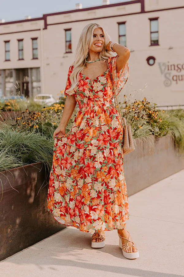 Fall Harvest Floral Maxi Dress Curves sold by Impressions
