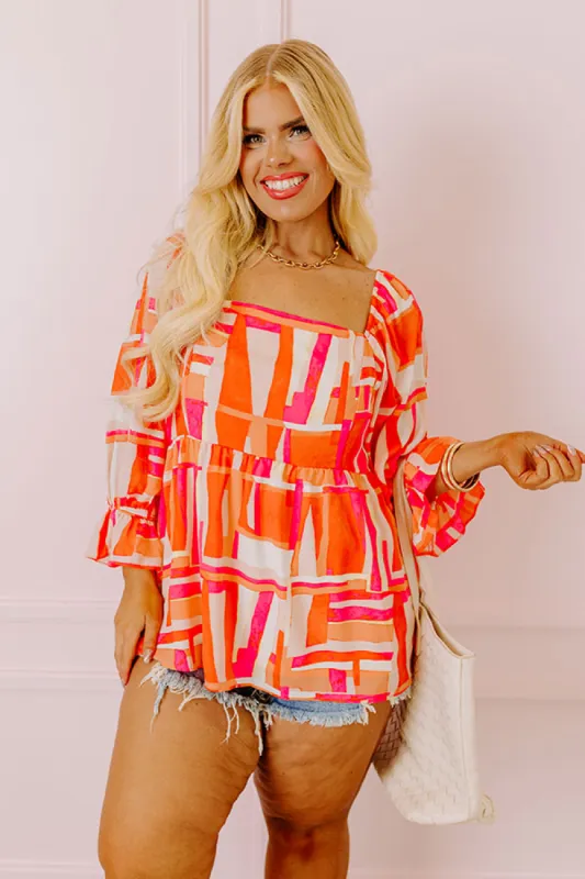 Moving To The Keys Top In Tangerine Curves sold by Impressions