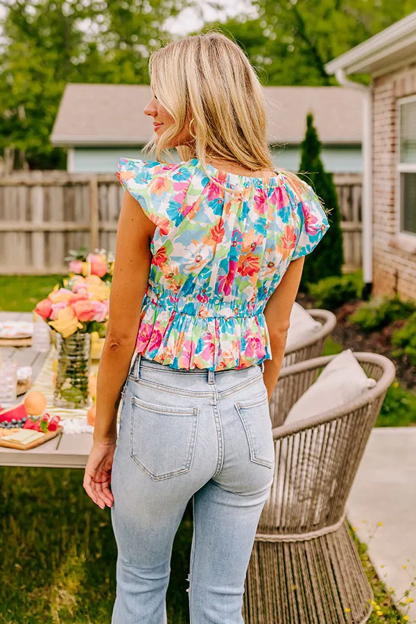 Feeling Chic Floral Peplum Top sold by Impressions product image thumbnail 4