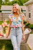 Feeling Chic Floral Peplum Top sold by Impressions