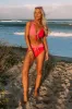 Ocean Dip High Waist Color Block Bikini Bottom sold by Impressions