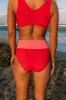 Ocean Dip High Waist Color Block Bikini Bottom sold by Impressions