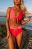 Ocean Dip High Waist Color Block Bikini Bottom sold by Impressions