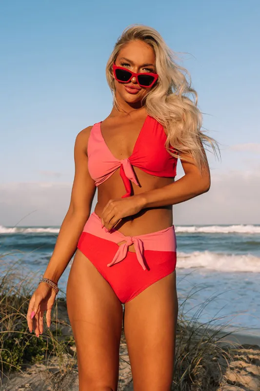 Ocean Dip High Waist Color Block Bikini Bottom sold by Impressions