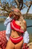 Living For Lake Life One Shoulder Bikini Top Curves sold by Impressions