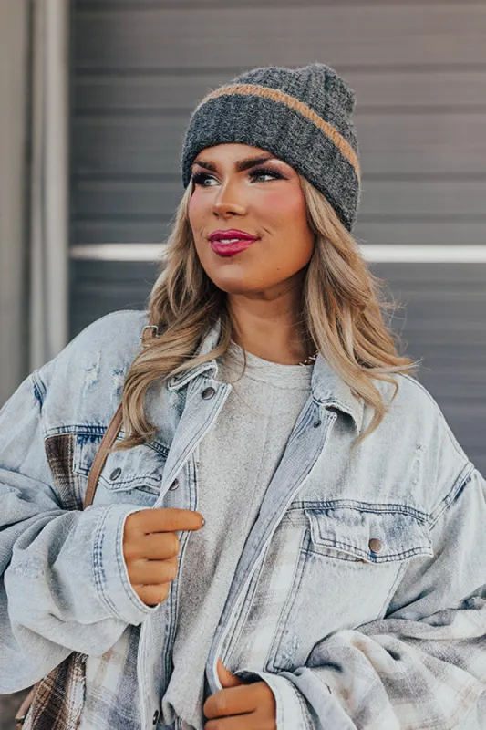 Cozy Darling Knit Beanie in Charcoal sold by Impressions