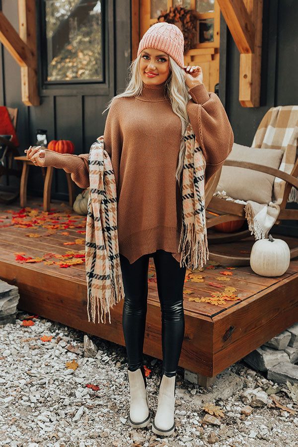 Full Of Warmth Tunic Sweater In Camel sold by Impressions product image thumbnail 2