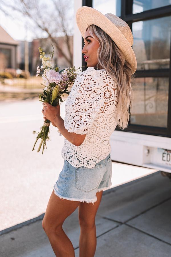 Crochet On Sunday Top In White sold by Impressions product image thumbnail 2