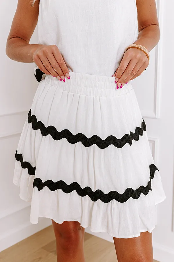 Summer Soiree Mini Linen-Blend Skirt In White sold by Impressions product image thumbnail 2