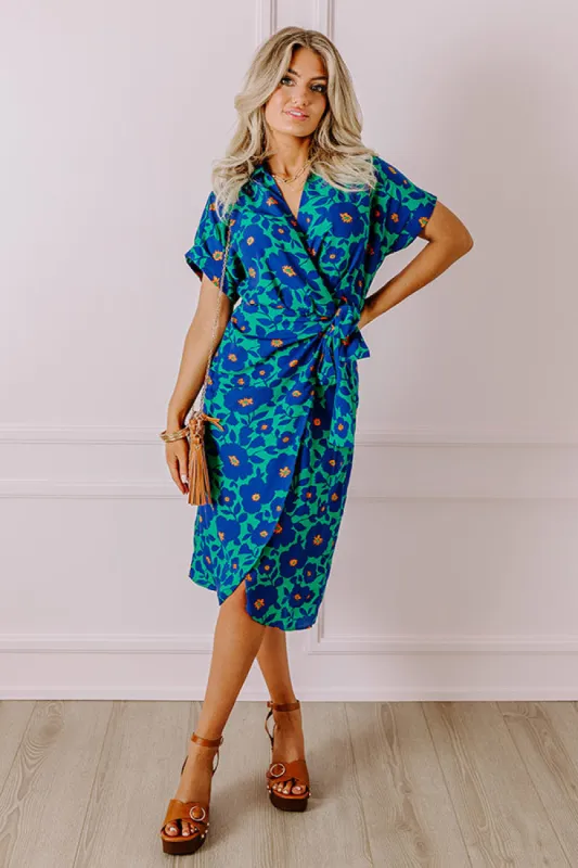 Botanical Garden Wrap Midi in Green sold by Impressions