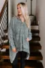 Latte Sipping Mineral Wash Oversized Hoodie in Deep Forest sold by Impressions