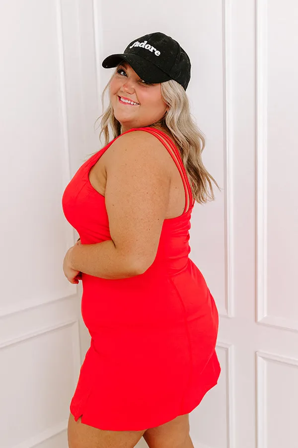 Always On The Move Athletic Dress In Coral Curves sold by Impressions product image thumbnail 4
