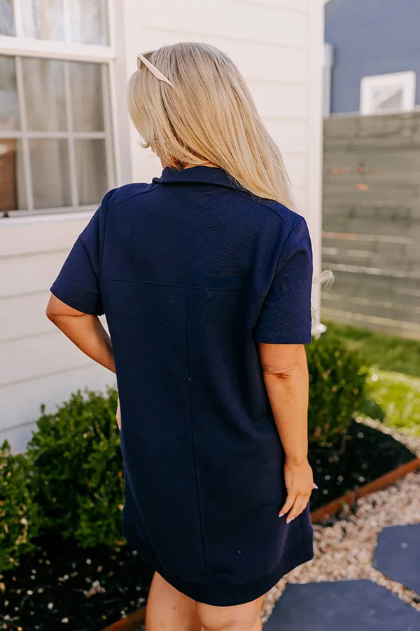 Casual Outing Mini Dress in Navy Curves sold by Impressions product image thumbnail 2