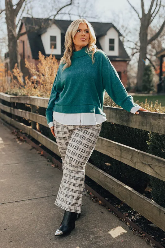 The Holtz High Waist Plaid Pants Curves sold by Impressions