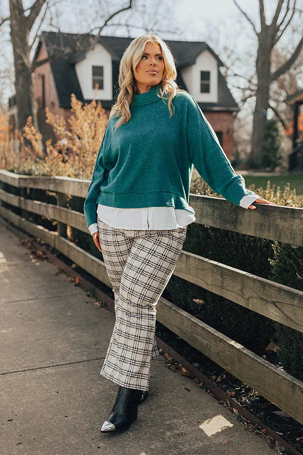 The Holtz High Waist Plaid Pants Curves sold by Impressions