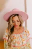 Chic and Charm Felt Fedora in Blush sold by Impressions