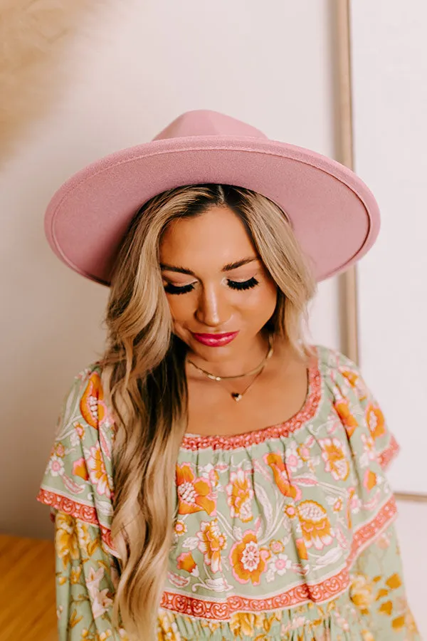 Chic and Charm Felt Fedora in Blush sold by Impressions product image thumbnail 3