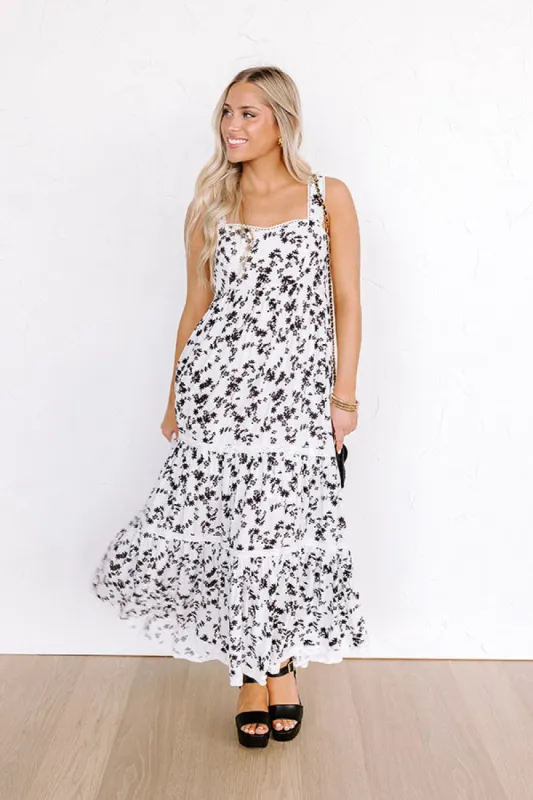 Southern Charm Floral Maxi Dress in White sold by Impressions