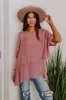 Tranquil Time Shift Top In Blush sold by Impressions