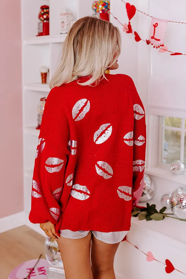 Sending Kisses Knit Sweater in Red sold by Impressions product image thumbnail 4