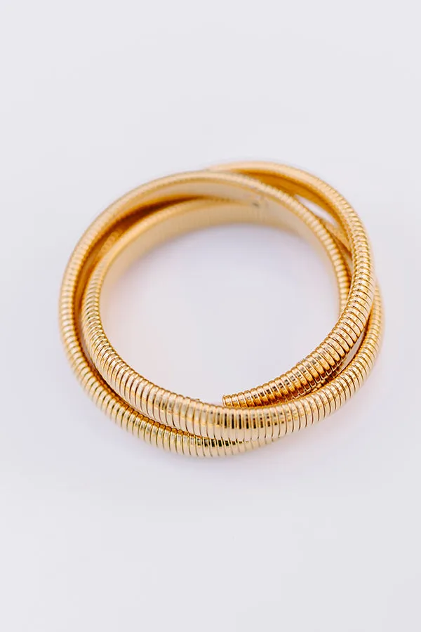 Gold Twisted Cobra Bangle Bracelets sold by Impressions product image thumbnail 3