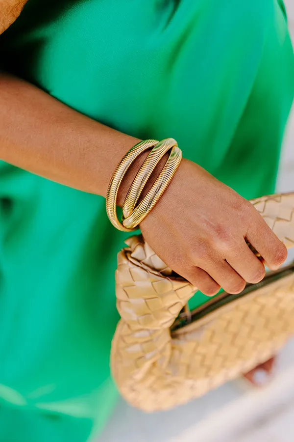 Gold Twisted Cobra Bangle Bracelets sold by Impressions product image thumbnail 4