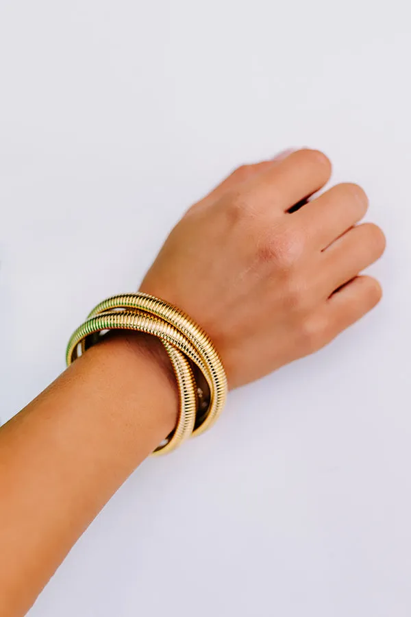 Gold Twisted Cobra Bangle Bracelets sold by Impressions product image thumbnail 2