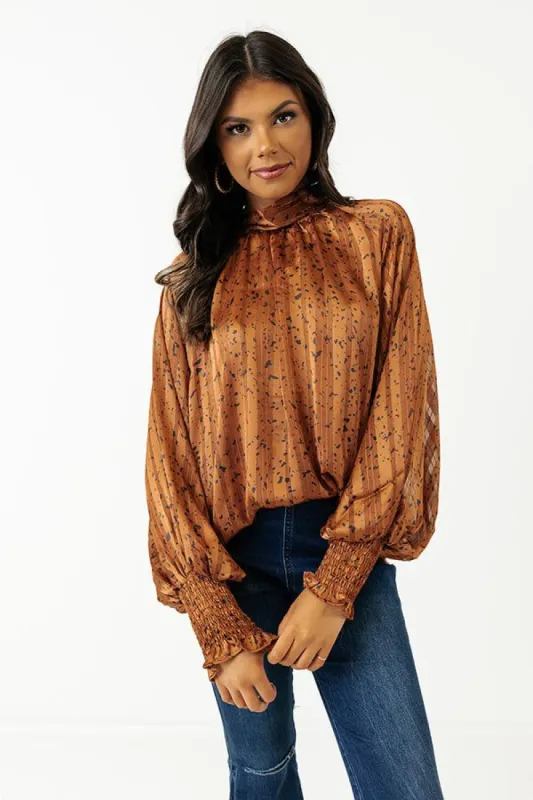 Forever Chic Shift Top In Cinnamon sold by Impressions