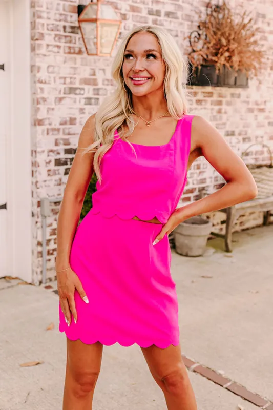Girls Night Out Crop Top in Hot Pink sold by Impressions