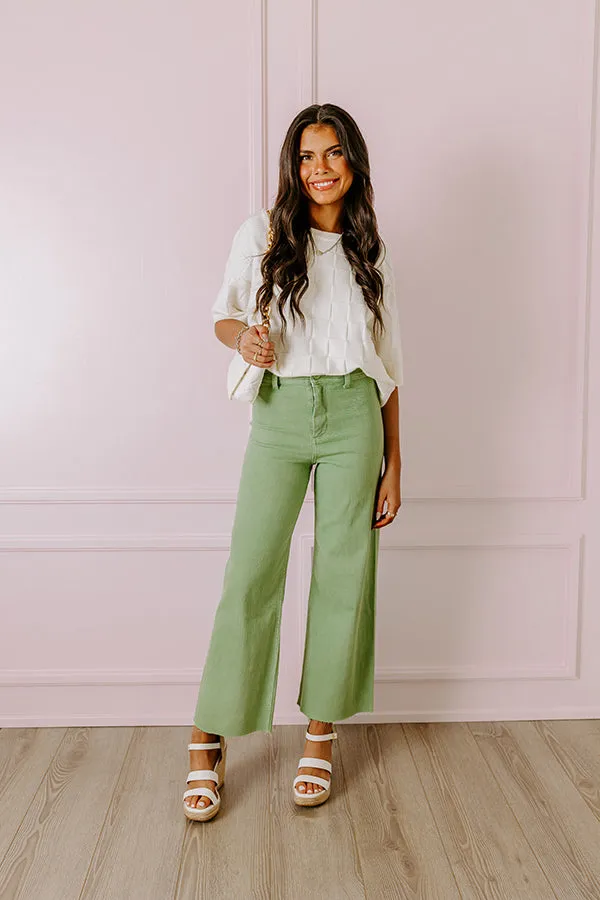 The Taron High Waist Wide Leg Pants in Pear sold by Impressions product image thumbnail 4