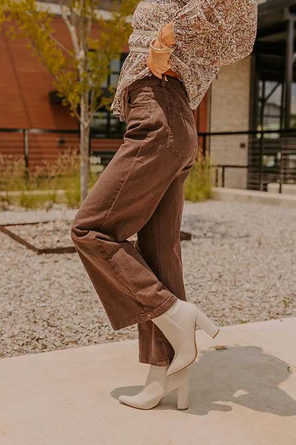 The Dex High Waist Straight Leg Jean In Hazelnut sold by Impressions product image thumbnail 3