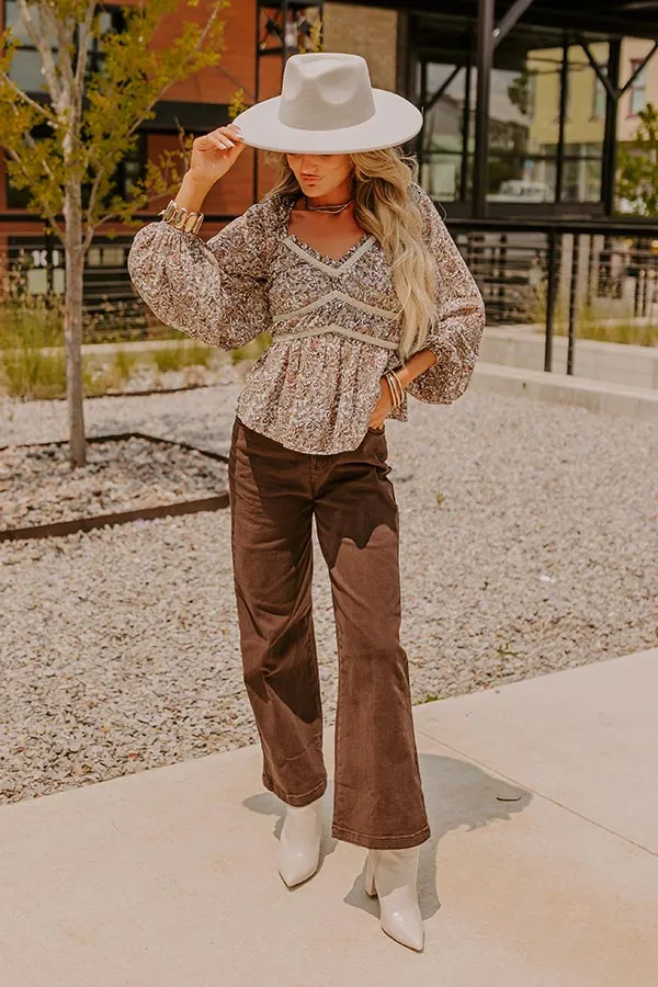 The Dex High Waist Straight Leg Jean In Hazelnut sold by Impressions