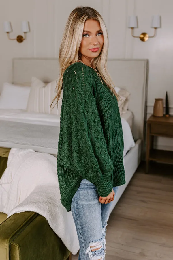 Cozy Callings Knit Sweater in Hunter Green sold by Impressions product image thumbnail 2