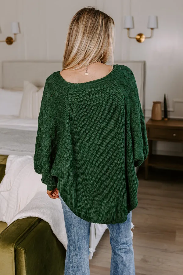 Cozy Callings Knit Sweater in Hunter Green sold by Impressions product image thumbnail 4