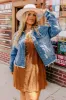 Risen The Emilia Distressed Denim Jacket Curves sold by Impressions