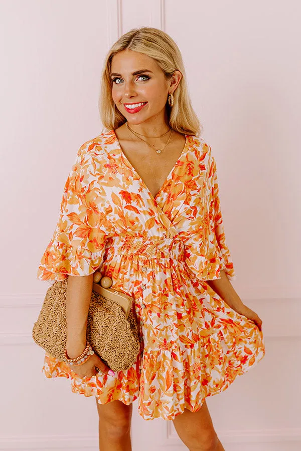 Love The Journey Floral Romper In Orange sold by Impressions