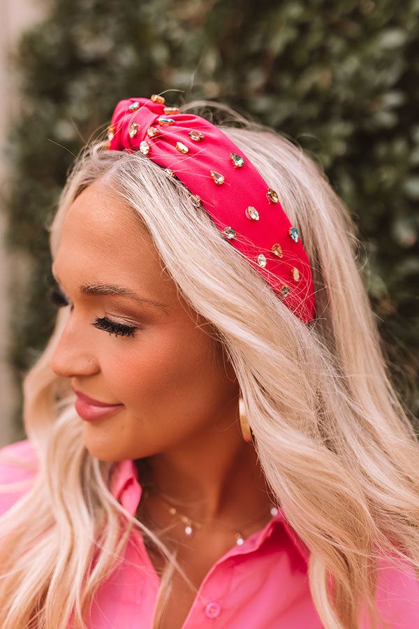 Angelic Aura Embellished Headband In Hot Pink sold by Impressions product image thumbnail 2