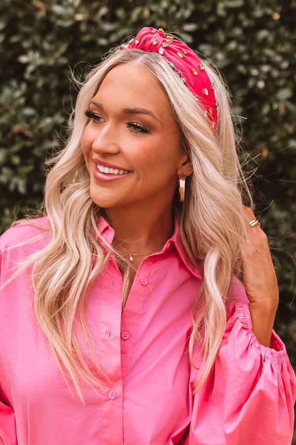 Angelic Aura Embellished Headband In Hot Pink sold by Impressions product image thumbnail 3