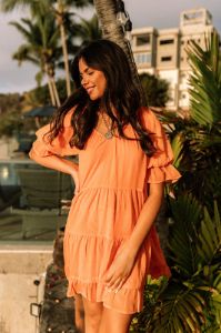 Light Of My Life Shift Dress In Orange sold by Impressions