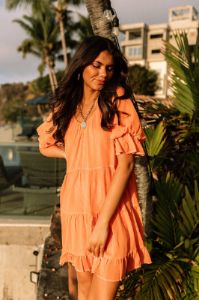 Light Of My Life Shift Dress In Orange sold by Impressions