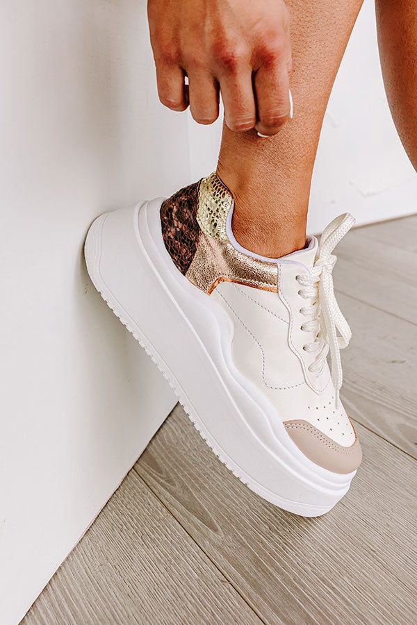 The Avianna Faux Leather Sneaker In Gold sold by Impressions product image thumbnail 5