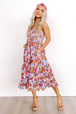 South Ocean Boulevard Smocked Midi Dress sold by Impressions