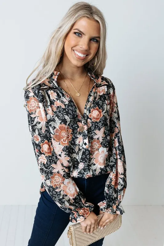 Bistro Bliss Floral Shift Top sold by Impressions