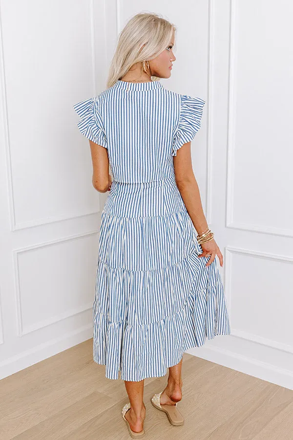 Bayside Brunch Stripe Midi in Navy sold by Impressions product image thumbnail 3