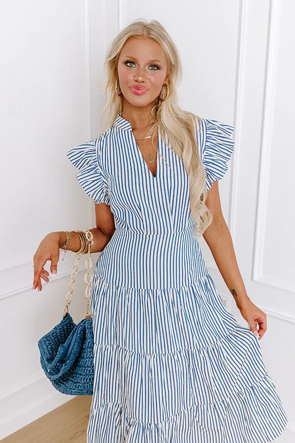 Bayside Brunch Stripe Midi in Navy sold by Impressions product image thumbnail 2