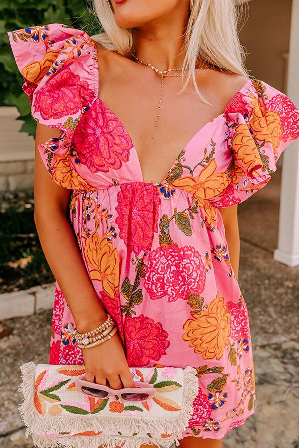 Island Lover Floral Mini Dress sold by Impressions product image thumbnail 3
