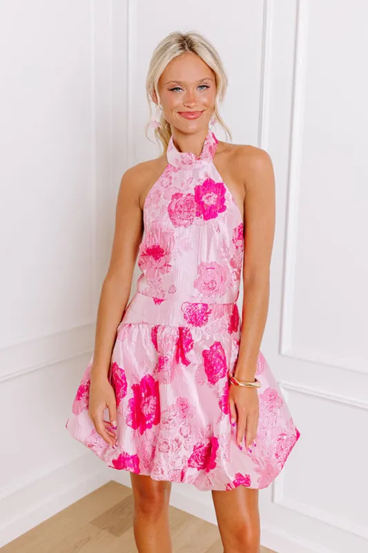Garden Romance Jacquard Mini Dress sold by Impressions