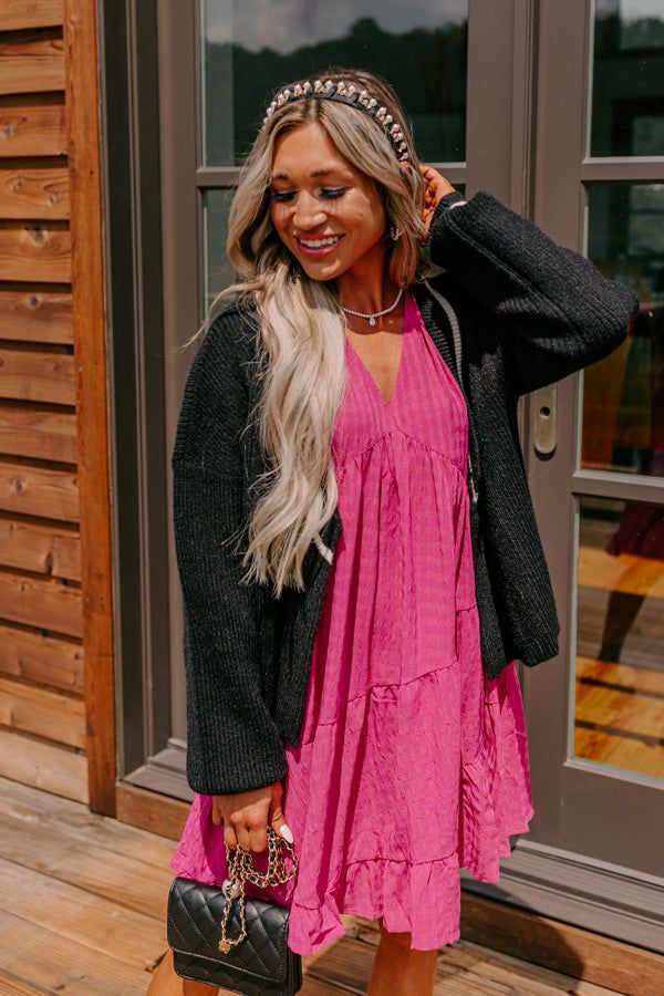 Mend Your Heart Babydoll Dress in Fuchsia sold by Impressions product image thumbnail 3