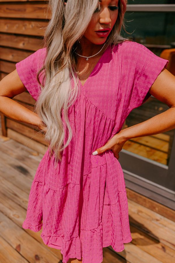 Mend Your Heart Babydoll Dress in Fuchsia sold by Impressions product image thumbnail 4