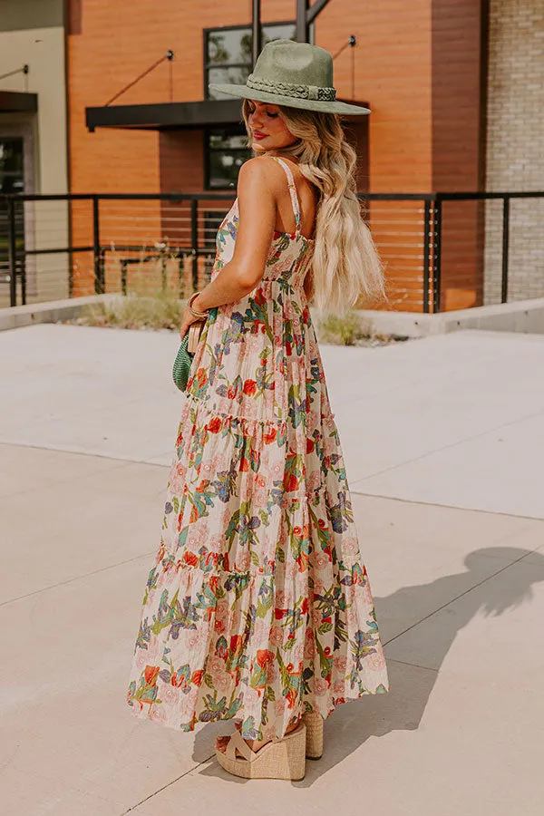 Hibiscus Haven Floral Maxi Dress sold by Impressions product image thumbnail 4